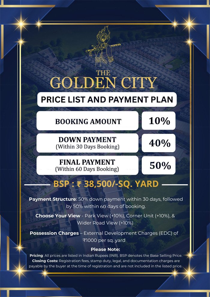 Golden City Township Price List